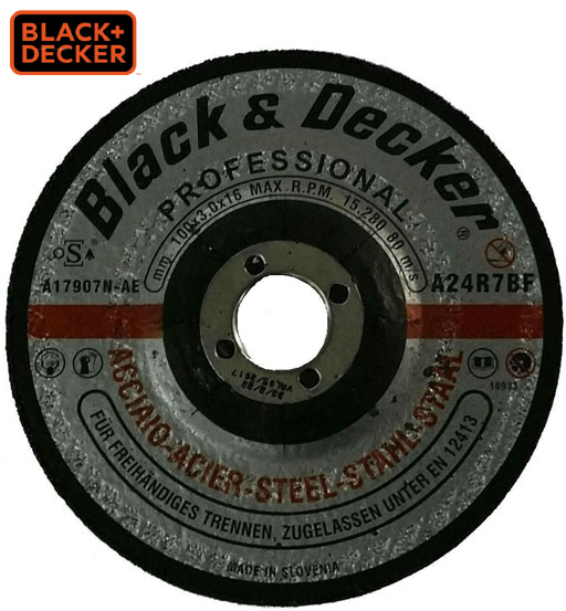 BLACK&DECKER METAL CUTTING WHEEL 115 x 3 x 22.23MM TYPE 42