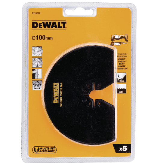 DEWALT OSCILLATING SEMICIRCLE BLADE 102MM