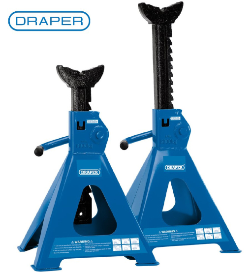 RATCHETING AXLE STANDS 6 TONE (PAIR) DRAPER