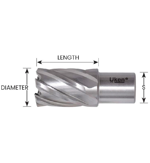 ANNULAR CUTTER HSS 35MMX25MM UKEN