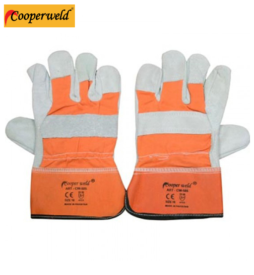 COOPERWELD LEATHER RIGGER GLOVES - ORANGE