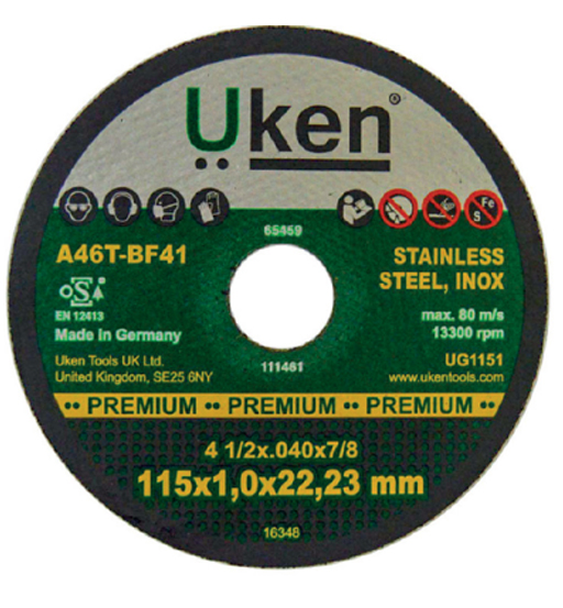 UKEN PREMIUM THIN CUTTING WHEEL 115MM  