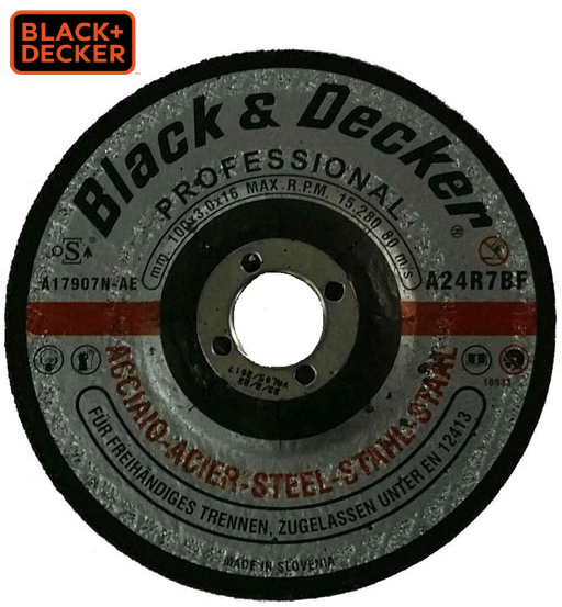 BLACK&DECKER METAL CUTTING WHEEL 125 x 3 x 22.23MM TYPE 42