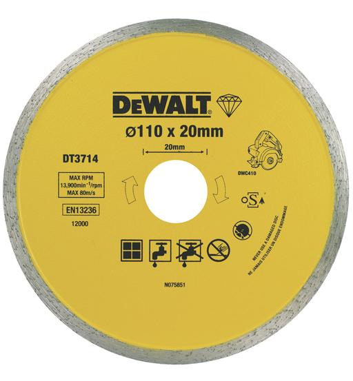 DEWALT DIAMOND BLADE CONTINUOUS 110 X 20MM