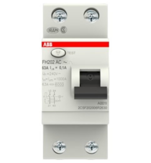 ELCB 63A 2P 100MA ABB