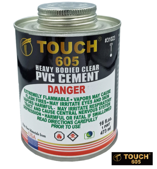 TOUCH 605 HEAVY BODIED CLEAR PVC CEMENT-500ML