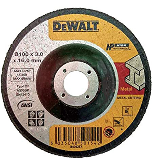 DEWALT DWA4520IA-AE CUTTING AND GRINDING WHEEL 100 x 3 x 16mm