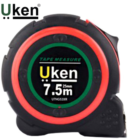 UKEN MEASURING TAPE 7.5MTR (25MM) RUBBER 