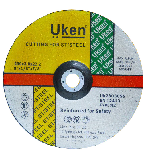 UKEN CUTTING DISC S/STEEL 9(230X3)