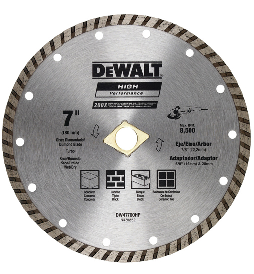 DEWALT DW47700HP TURBO RIM 178 X 7 X 22MM