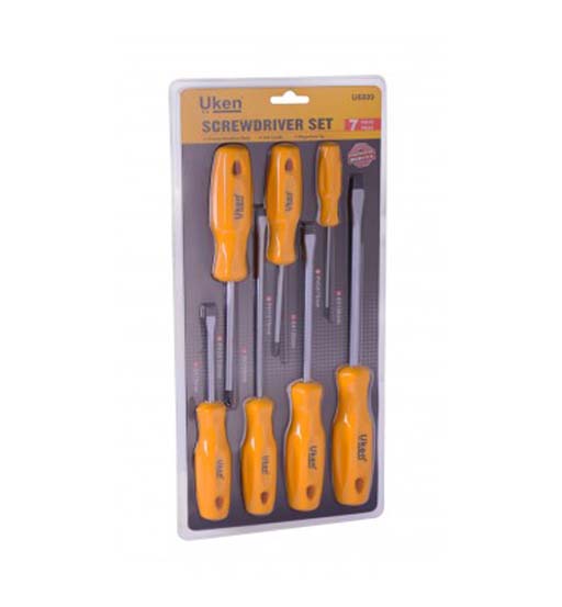 SCREW DRIVER SET 7PCS SLOTTED