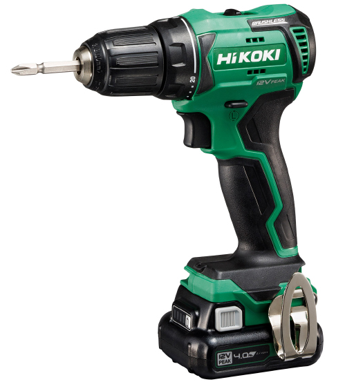 CORDLESS DRIVER DRILL,12V,4 Ah Li-Ion BATTERY,38Nm,BRUSHLESS HIKOKI