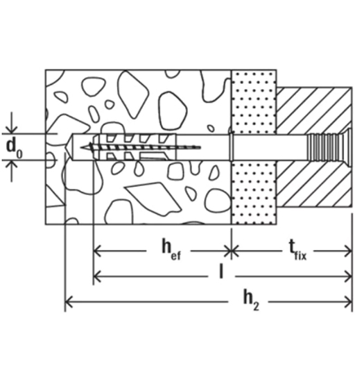 FISCHER HAMMER FRAME FIXING 6 X 80