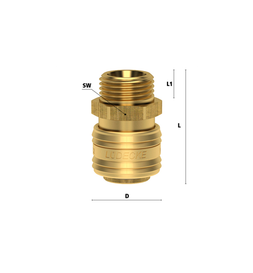 LUDECKE QUICK COUPLING 3/8