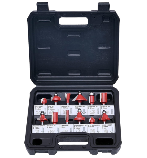 HARDEN ROUTER BIT SET 12PCS 