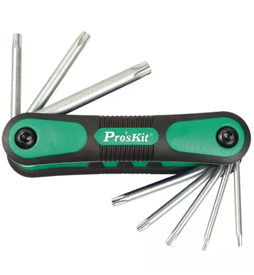 PROSKIT FOLDING STAR KEY WRENCH SET 8PCS