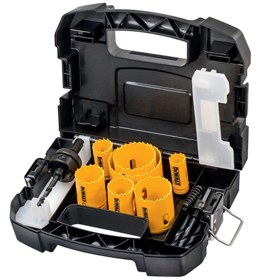 DEWALT HSS Bi-METAL 11 PIECE ELECTRICIAN HOLE SAW SET IN KITBOX